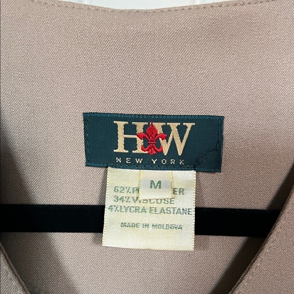 Vintage HW NEW YORK Tan Button-Up Vest - Picture 2 of 7